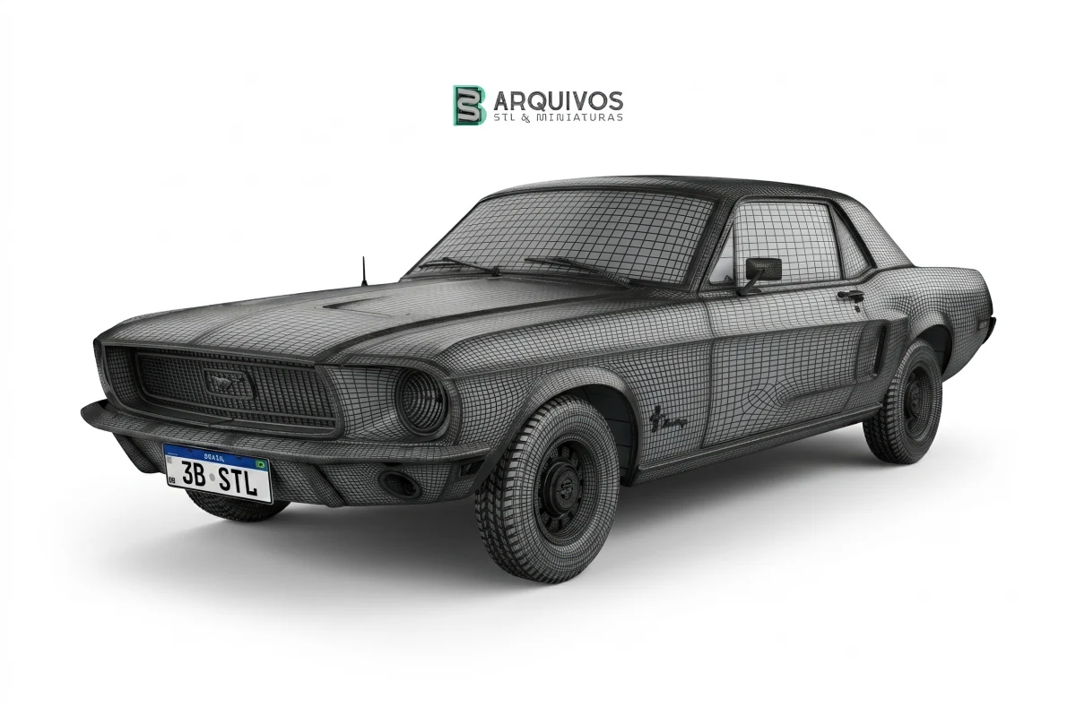 Modelo 3D STL - Ford Mustang 1968 Hardtop — foto 4